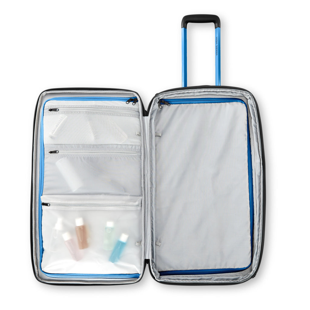 High Sierra Hi-Life Wheeled Duffle (32") in the color Black/Blue.