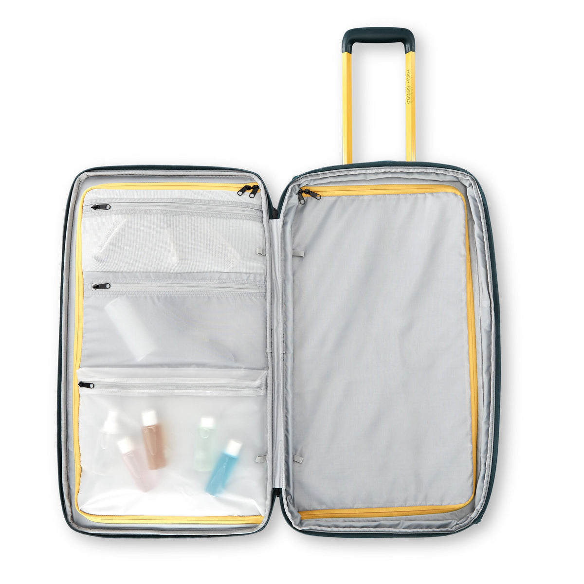 High Sierra Hi-Life Wheeled Duffle (32") in the color Green/Yellow.