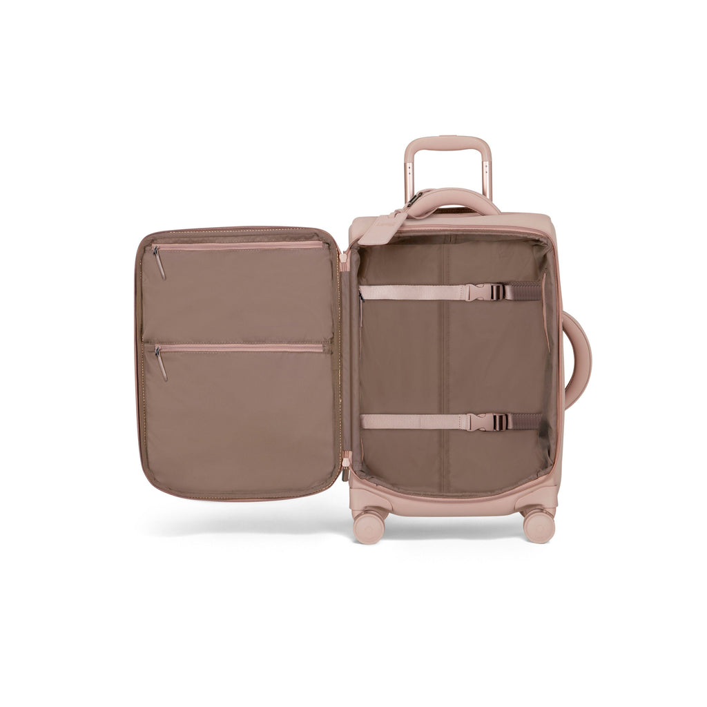 Lipault Lost In Berlin Cabin Spinner 2.0 in the color Rose Quartz.