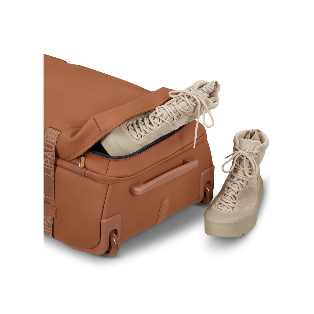 Lipault LOST IN BERLIN Wheeled Duffle in the color Nutsy Nut.