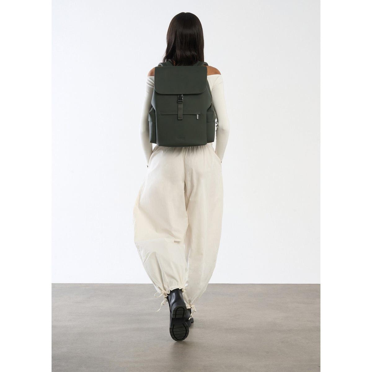 Lipault Lost In Berlin Cargo Backpack 2.0 in the color Dark Moss.