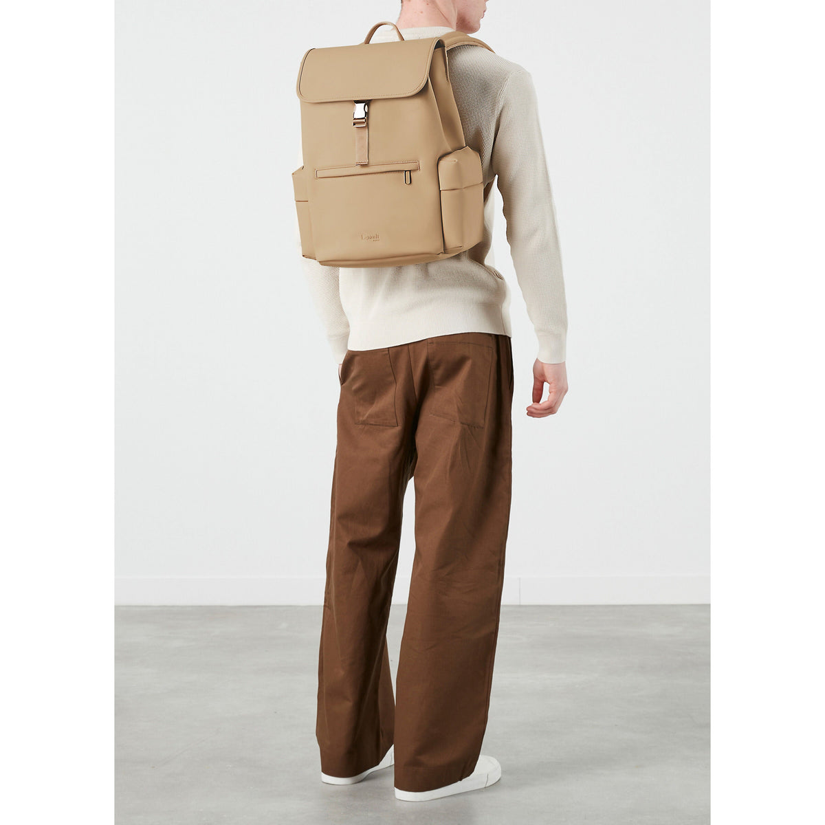 Lipault Lost In Berlin Cargo Backpack 2.0 in the color Sandstone.