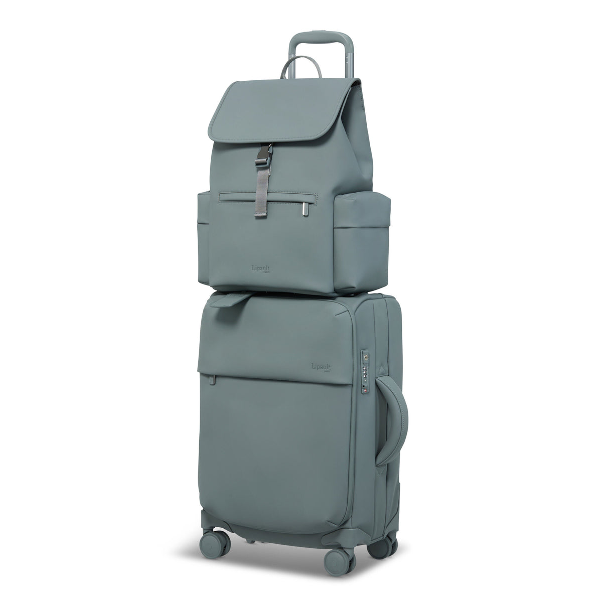Lipault Lost In Berlin Cargo Backpack 2.0 in the color Cement Storm.