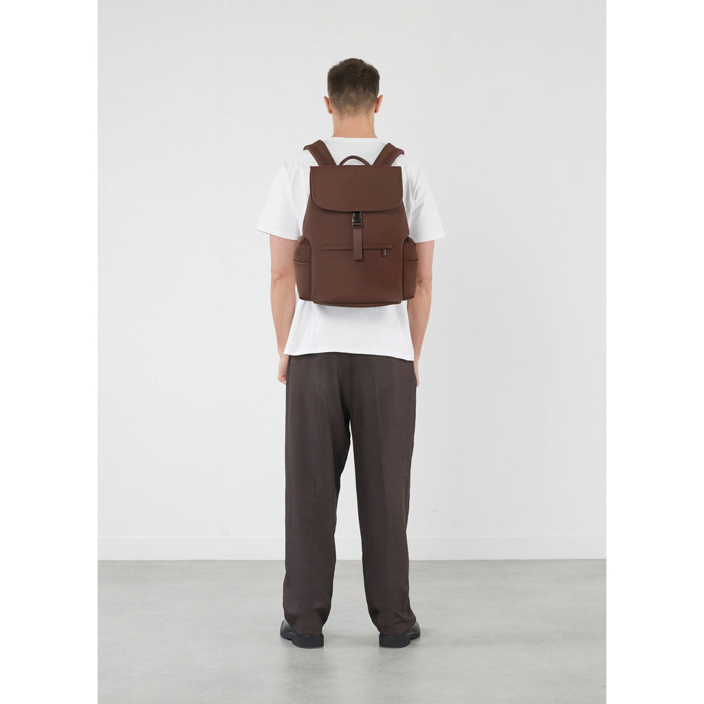 Lipault Lost In Berlin Cargo Backpack 2.0 in the color Spiced Mocha.