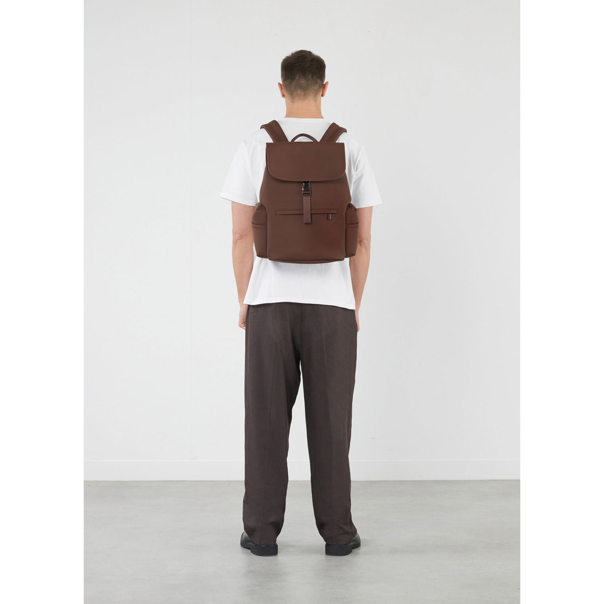 Lipault Lost In Berlin Cargo Backpack 2.0 in the color Spiced Mocha.