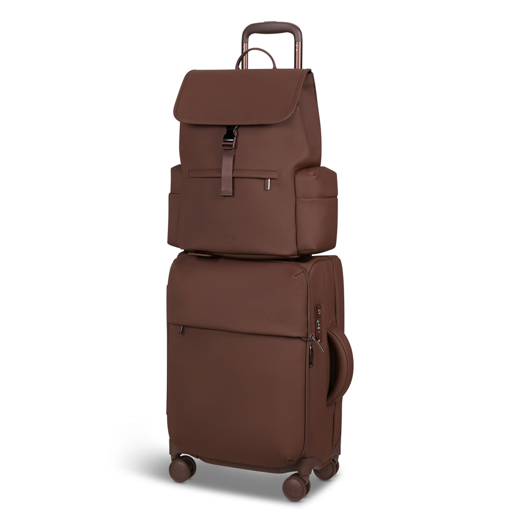 Lipault Lost In Berlin Cargo Backpack 2.0 in the color Spiced Mocha.