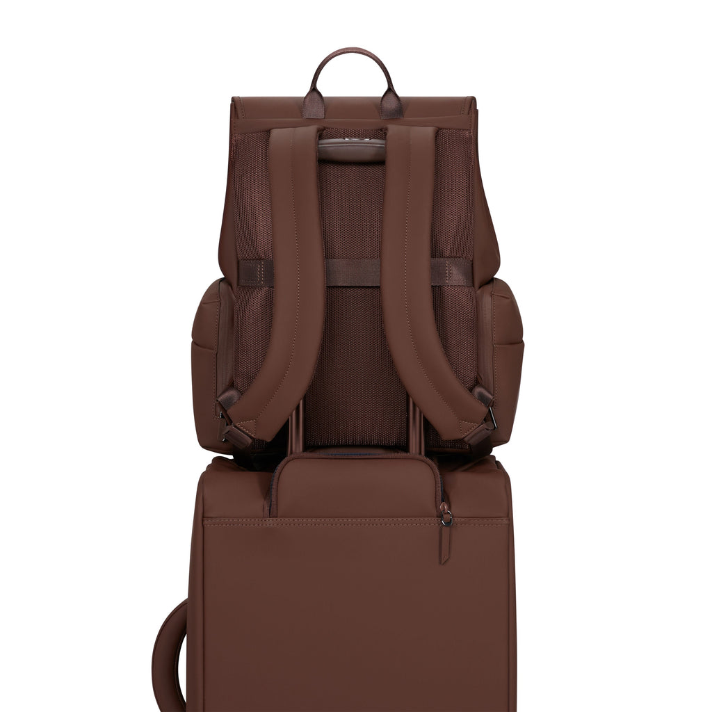 Lipault Lost In Berlin Cargo Backpack 2.0 in the color Spiced Mocha.