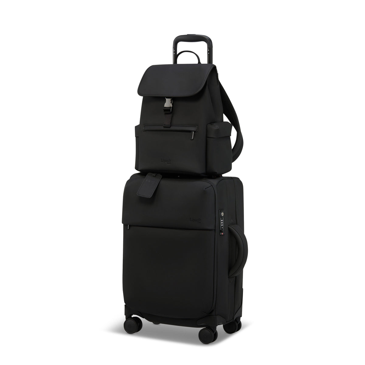 Lipault LOST IN BERLIN Mini Cargo Backpack in the color Black.