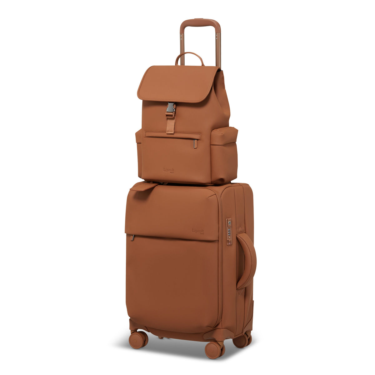Lipault LOST IN BERLIN Mini Cargo Backpack in the color Nutsy Nut.