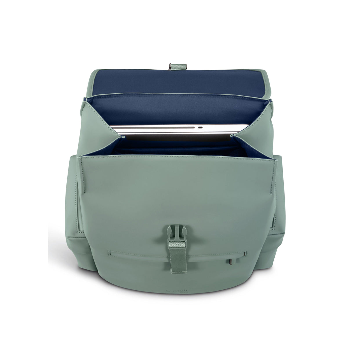 Lipault LOST IN BERLIN Mini Cargo Backpack in the color Yoga Green.