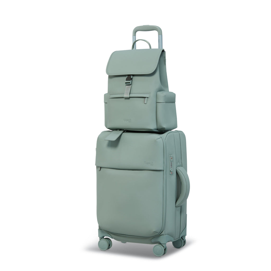 Lipault LOST IN BERLIN Mini Cargo Backpack in the color Yoga Green.