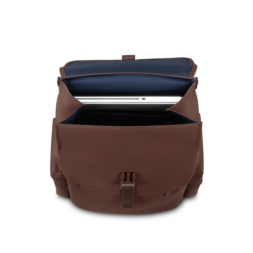 Lipault LOST IN BERLIN Mini Cargo Backpack in the color Spiced Mocha.