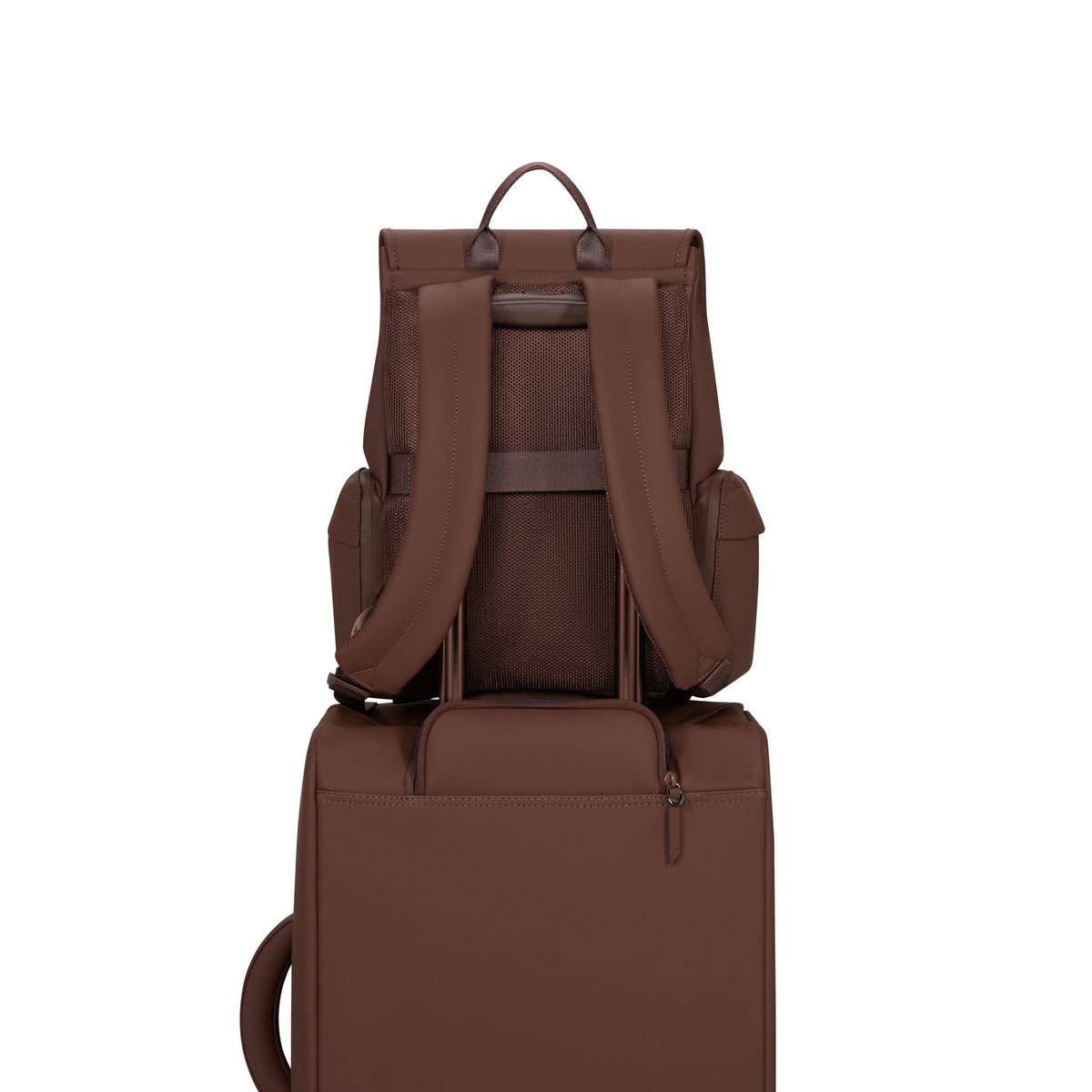 Lipault LOST IN BERLIN Mini Cargo Backpack in the color Spiced Mocha.