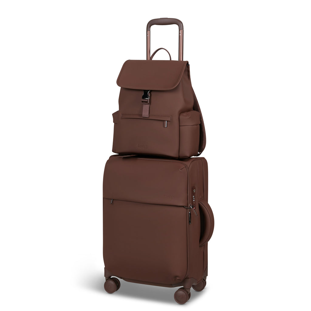 Lipault LOST IN BERLIN Mini Cargo Backpack in the color Spiced Mocha.