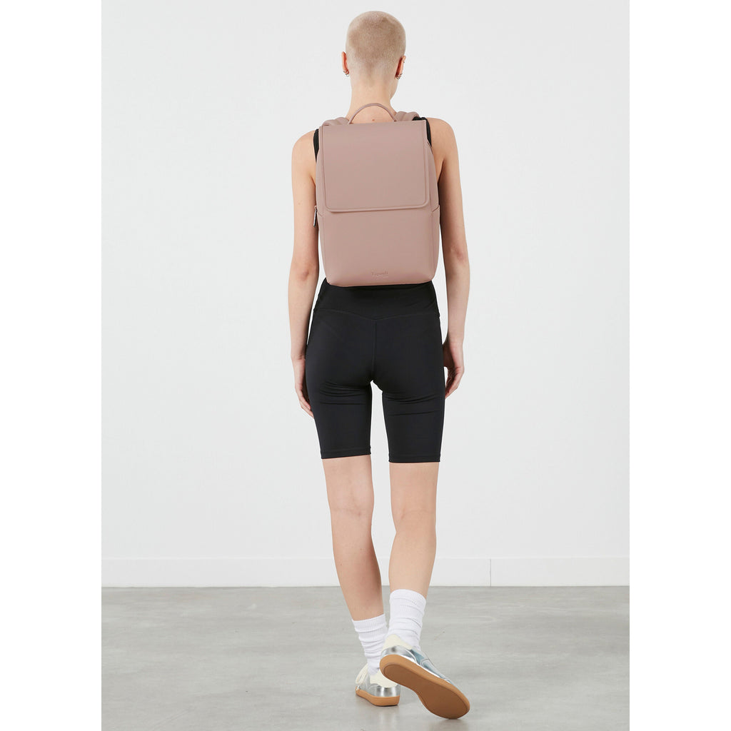 Lipault Lost In Berlin Square Backpack 2.0 in the color Rose Quartz.