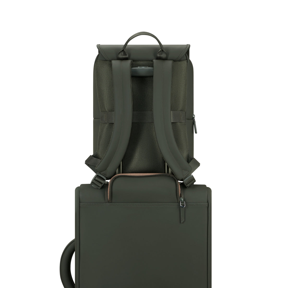 Lipault Lost In Berlin Square Backpack 2.0 in the color Dark Moss.