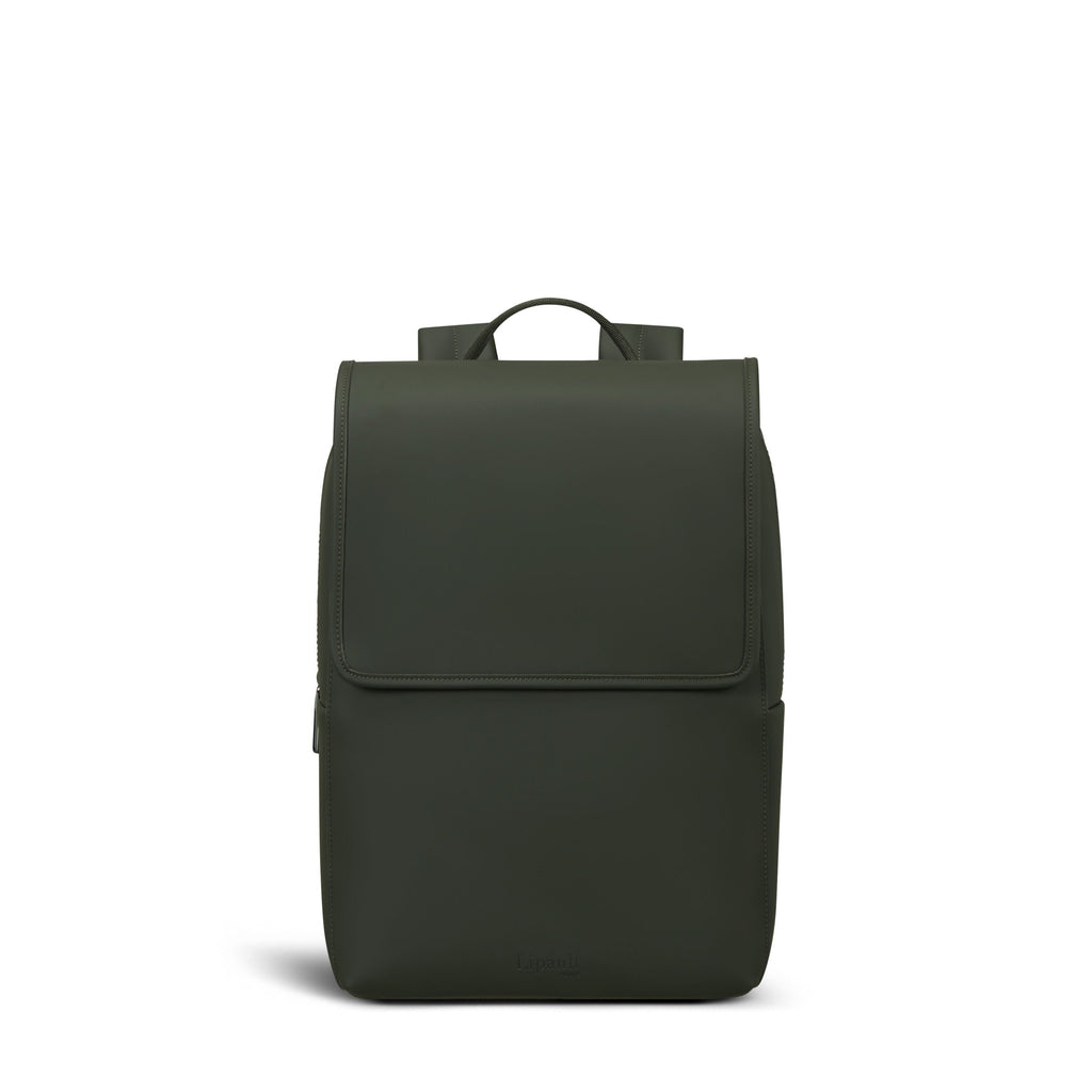 Lipault Lost In Berlin Square Backpack 2.0 in the color Dark Moss.