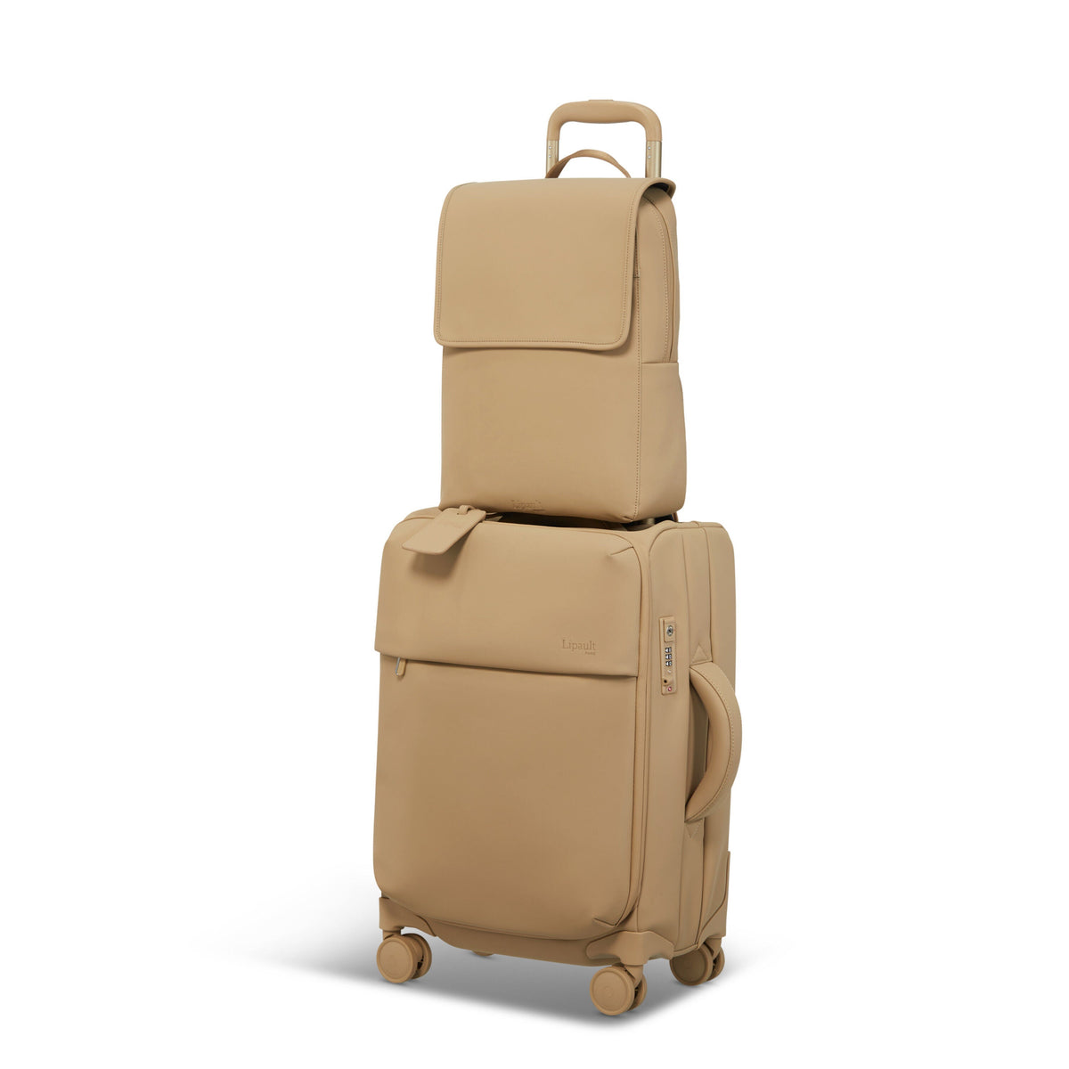 Lipault Lost In Berlin Square Backpack 2.0 in the color Sandstone.