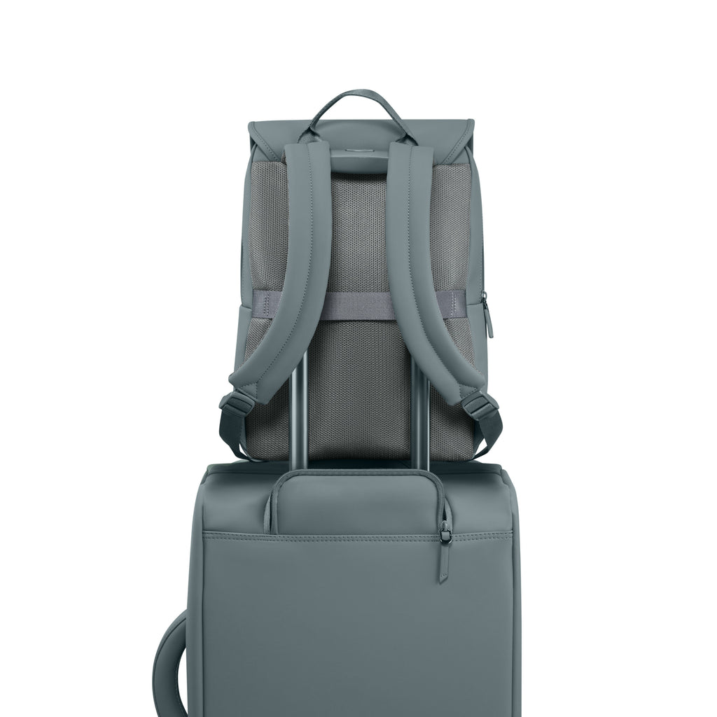 Lipault Lost In Berlin Square Backpack 2.0 in the color Cement Storm.