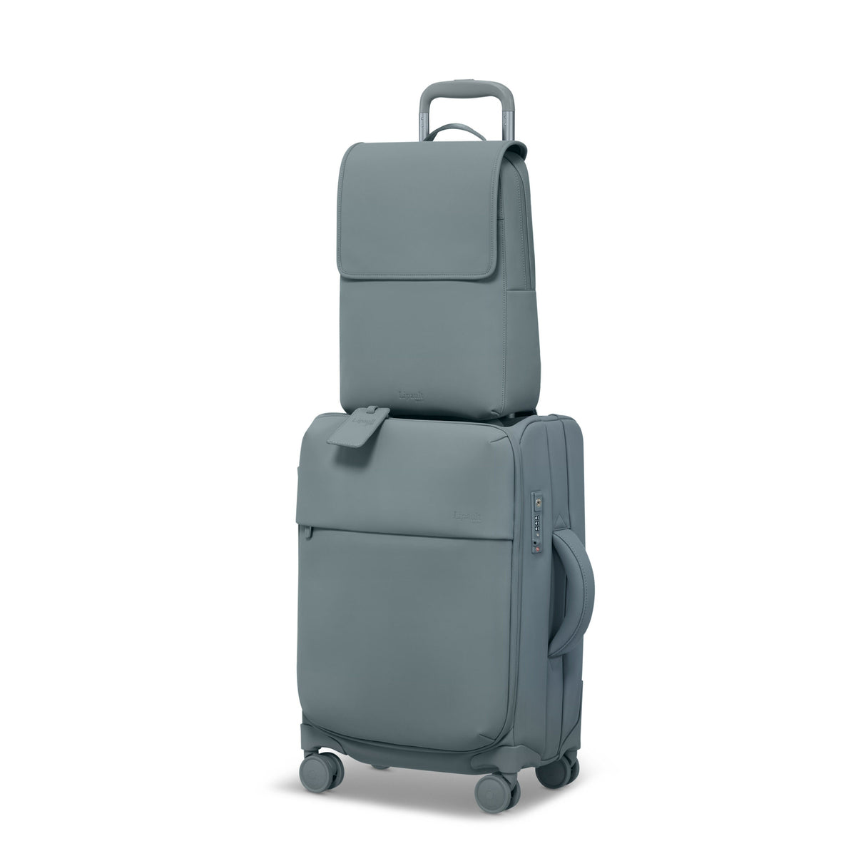 Lipault Lost In Berlin Square Backpack 2.0 in the color Cement Storm.