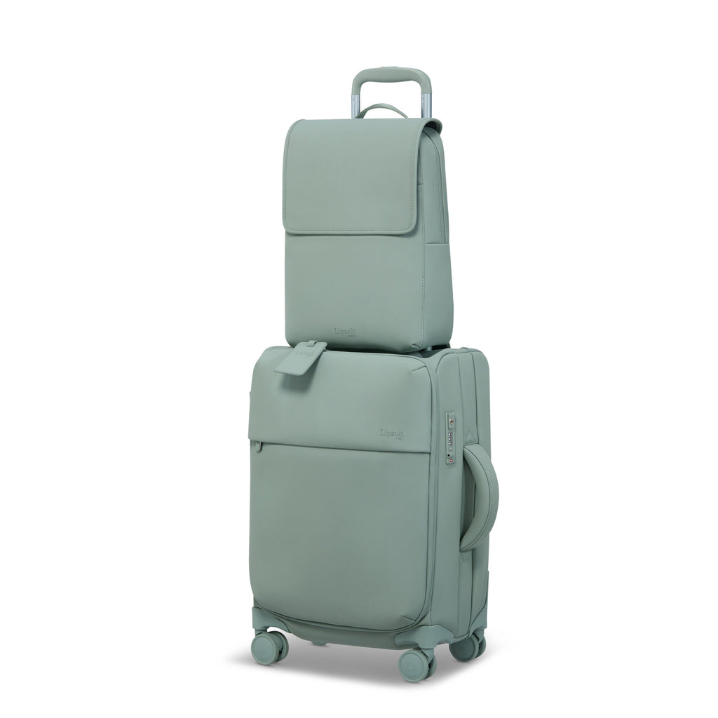 Lipault Lost In Berlin Square Backpack 2.0 in the color Yoga Green.
