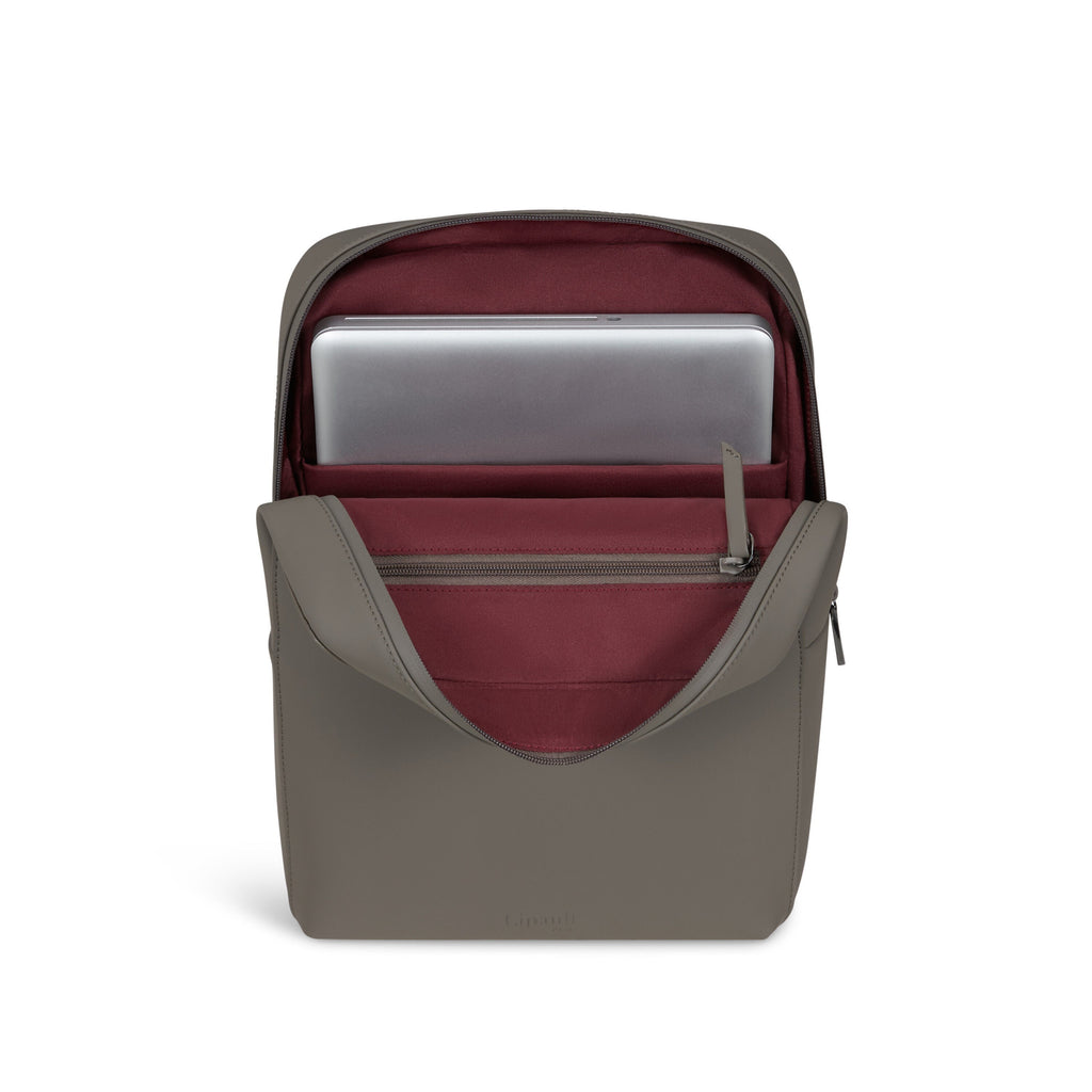 Lipault Lost In Berlin Square Backpack 2.0 in the color Ash Stone.