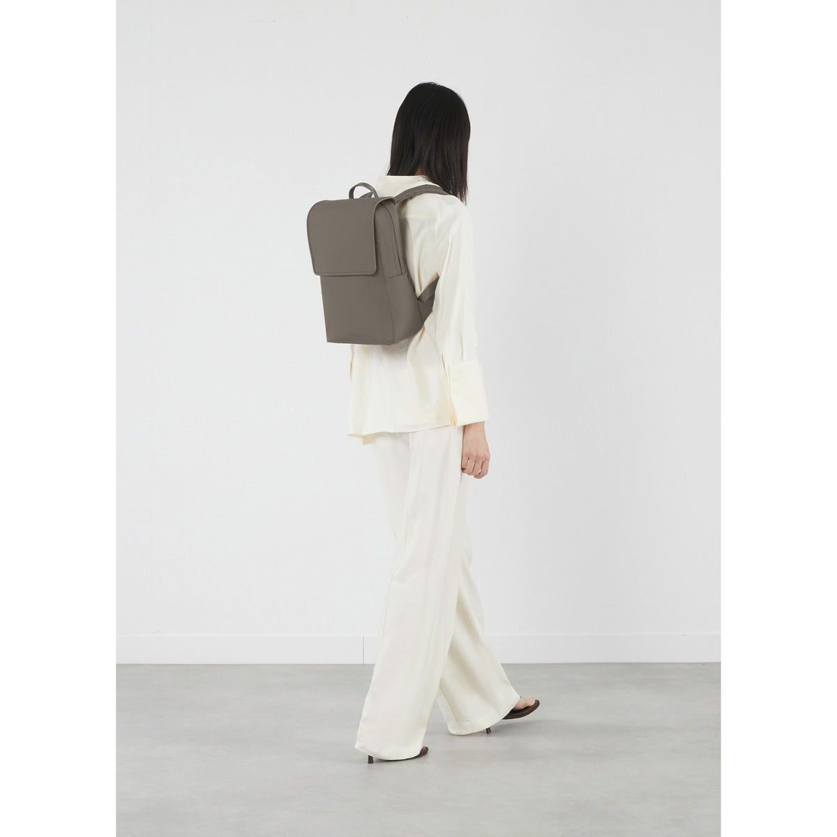 Lipault Lost In Berlin Square Backpack 2.0 in the color Ash Stone.