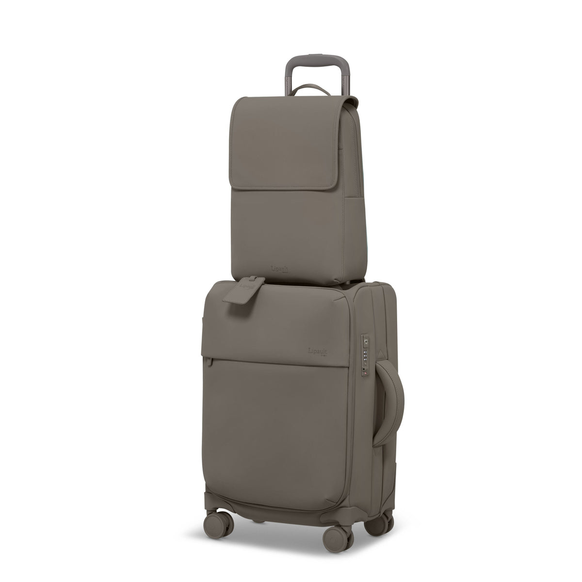 Lipault Lost In Berlin Square Backpack 2.0 in the color Ash Stone.