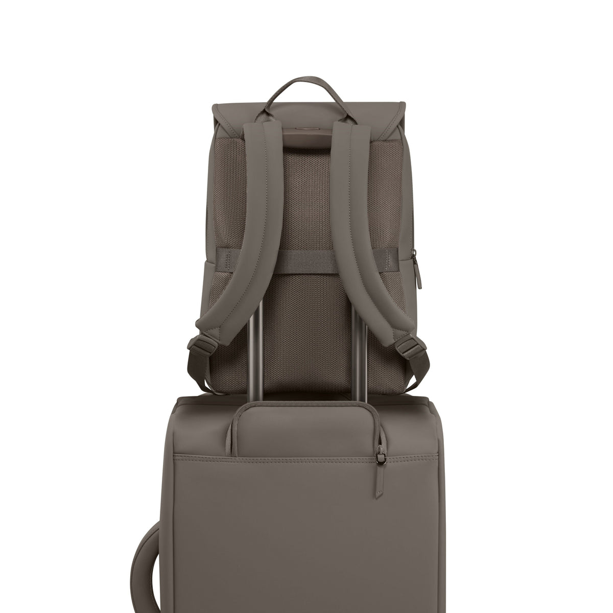 Lipault Lost In Berlin Square Backpack 2.0 in the color Ash Stone.