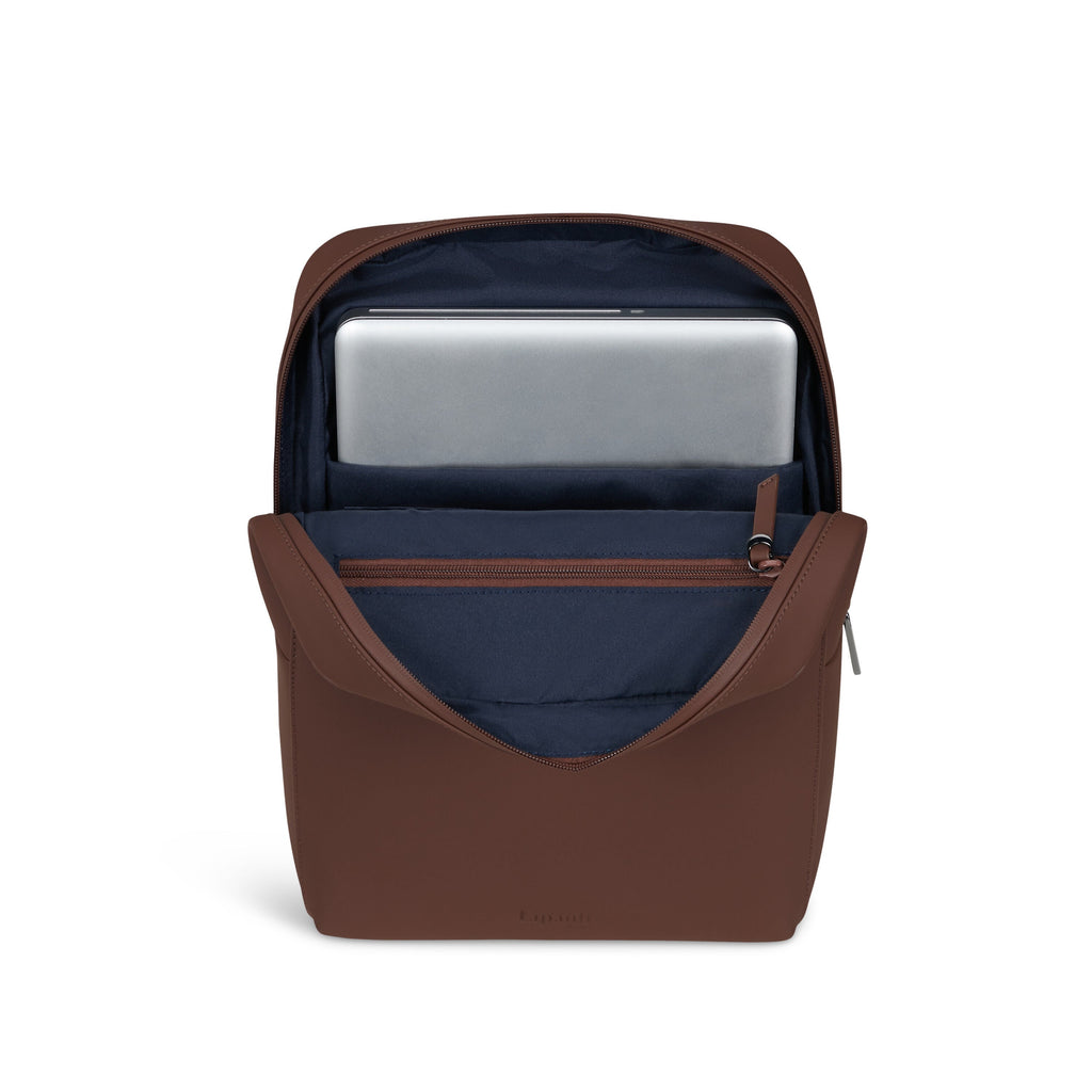 Lipault Lost In Berlin Square Backpack 2.0 in the color Spiced Mocha.