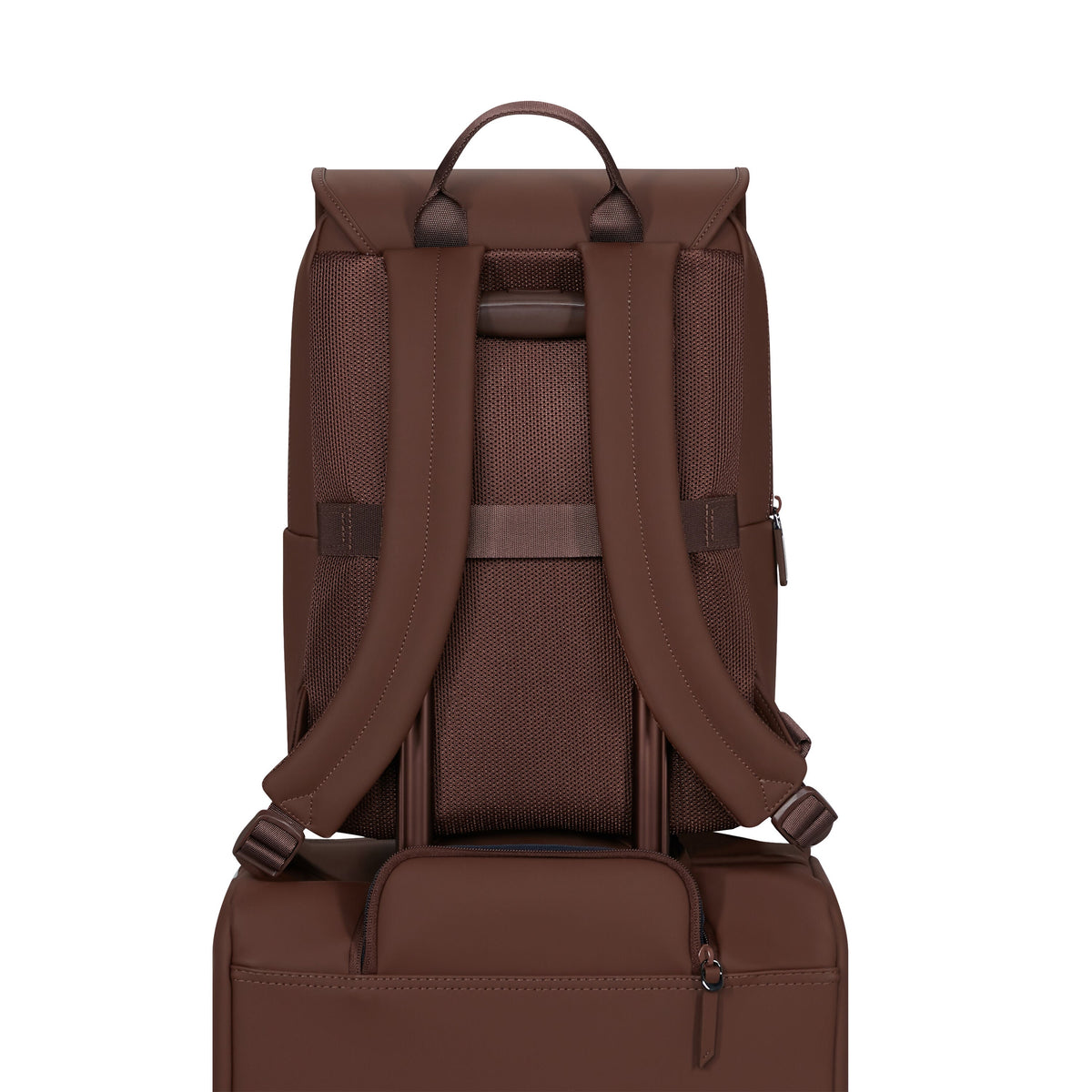 Lipault Lost In Berlin Square Backpack 2.0 in the color Spiced Mocha.