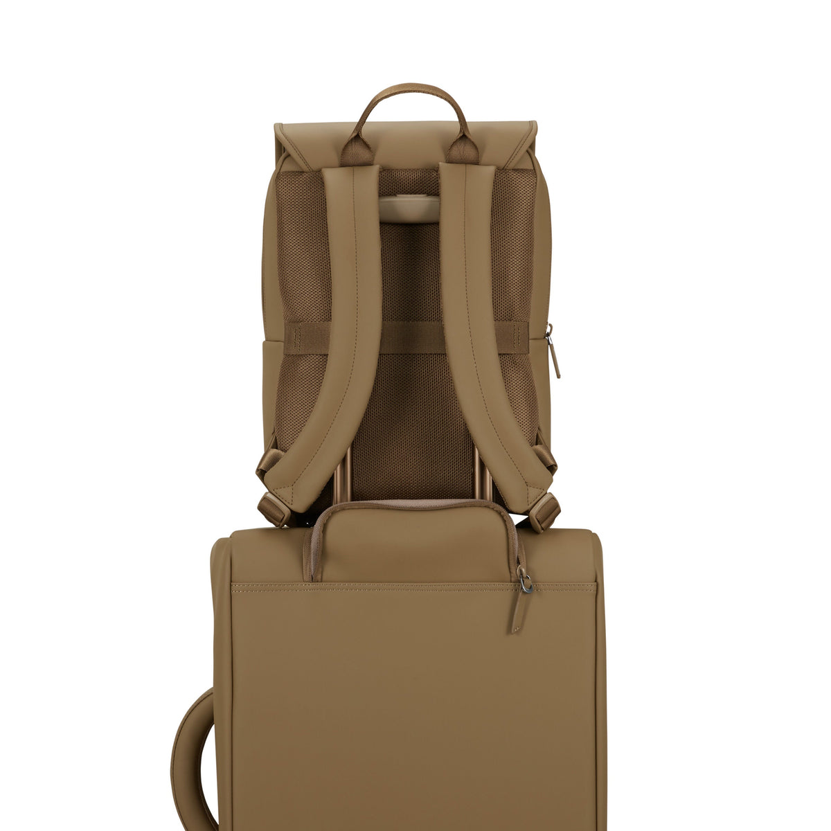 Lipault Lost In Berlin Square Backpack 2.0 in the color Golden Mud.