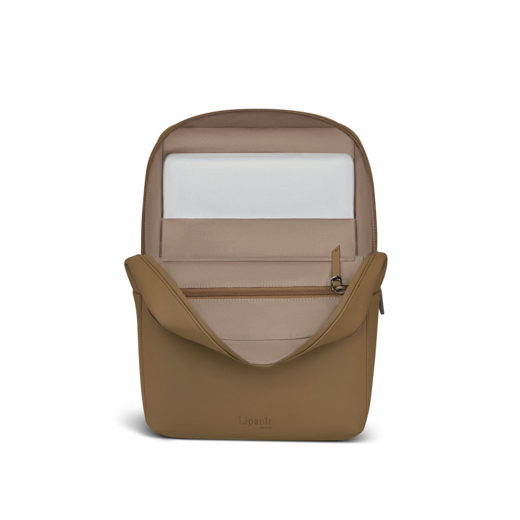Lipault Lost In Berlin Square Backpack 2.0 in the color Golden Mud.