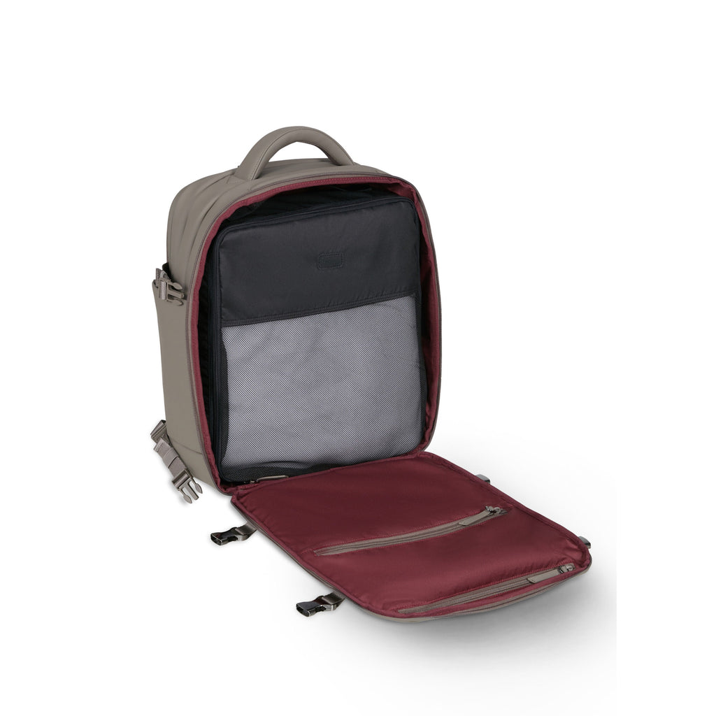 Lipault LOST IN BERLIN Travel Backpack 2.0 in the color Ash Stone.
