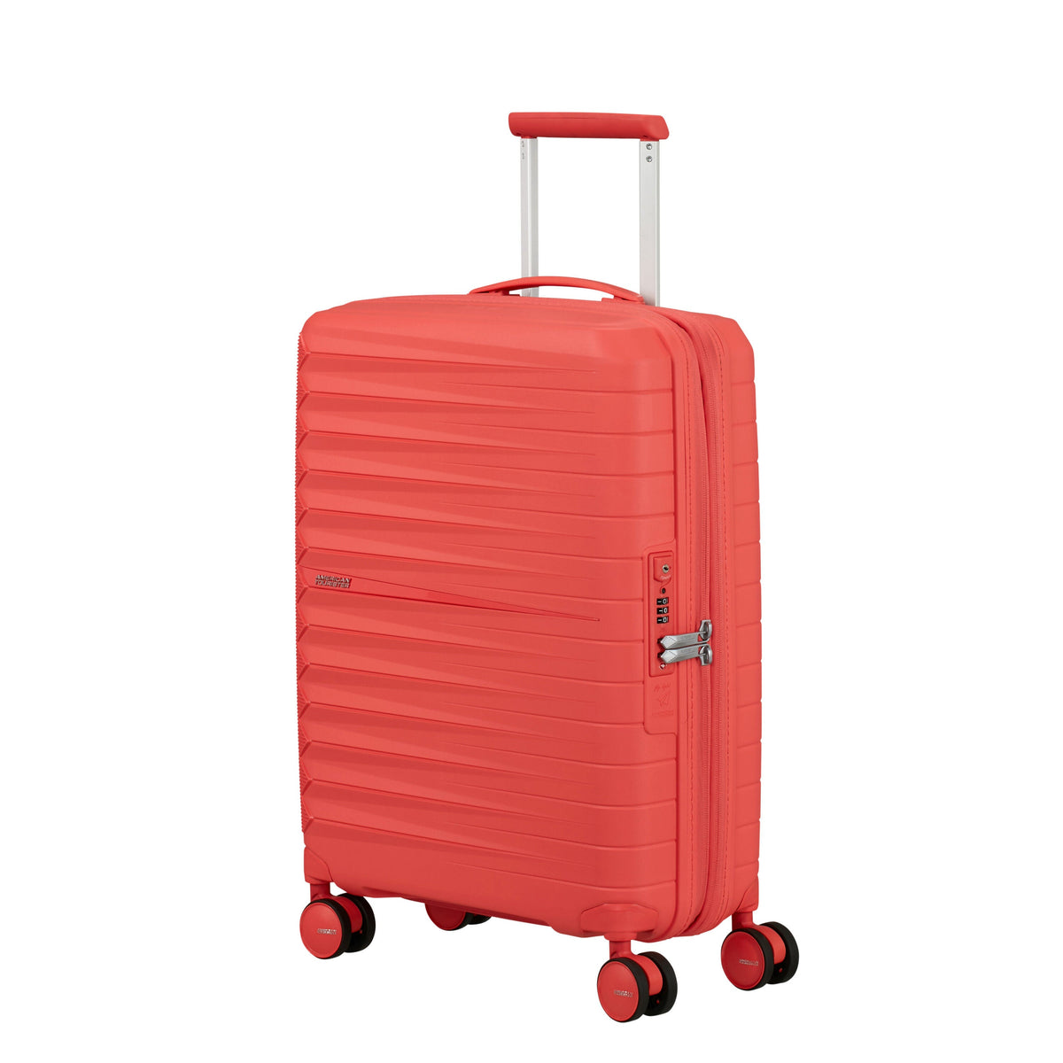 American Tourister FastForward Spinner Carry-On™ in the color Sunset Coral.