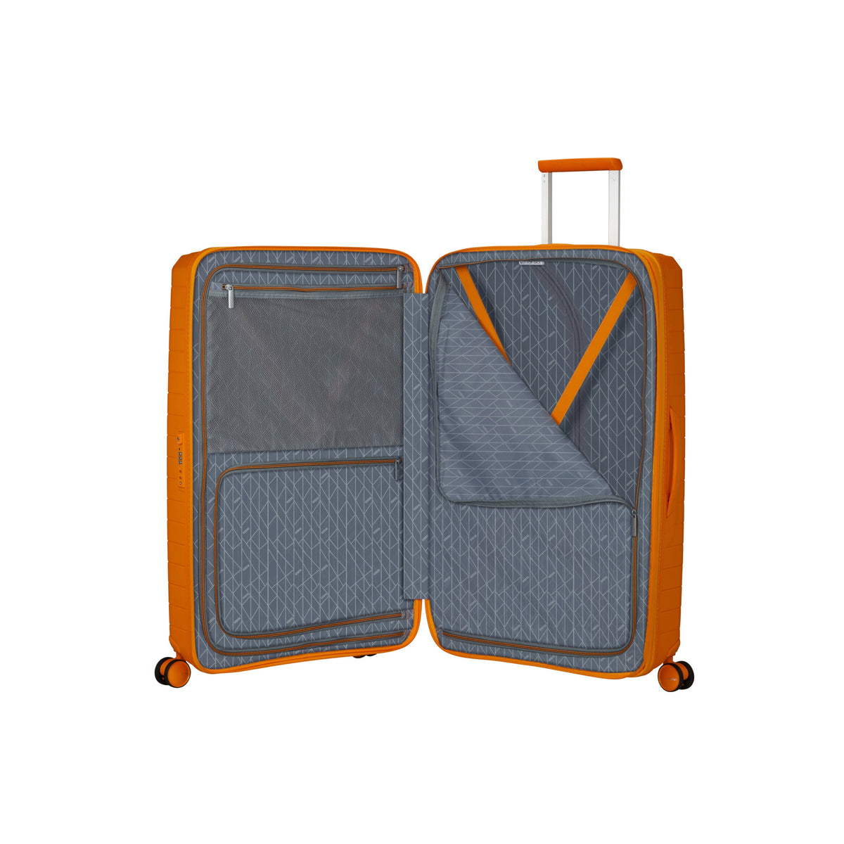 American Tourister FastForward Spinner Large in the color Radiant Orange.