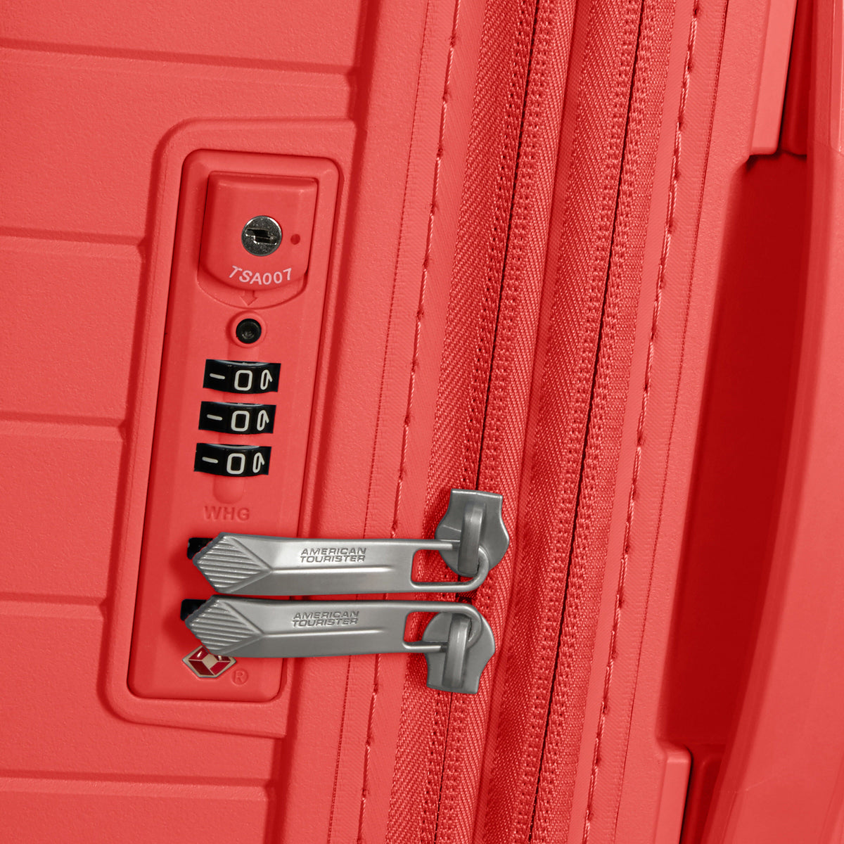 American Tourister FastForward 2 Piece Set in the color Sunset Coral.
