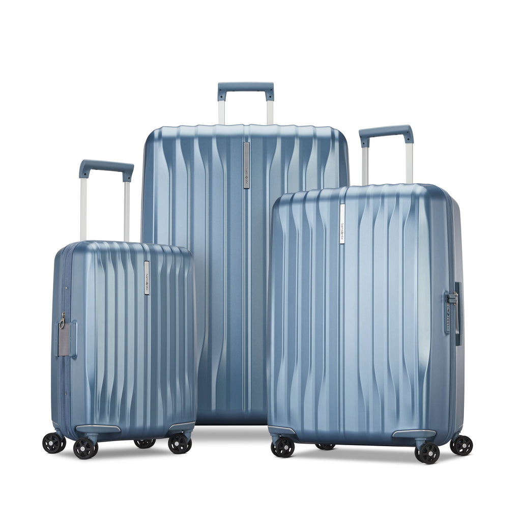 Samsonite UpLIFT Hardside Spinner 3 Piece Set (CO/L/XL) in the color Elemental Blue.