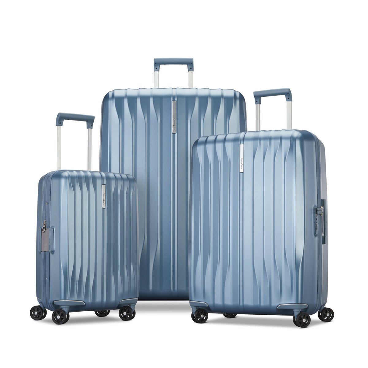 Samsonite UpLIFT Hardside Spinner 3 Piece Set (CO/L/XL) in the color Elemental Blue.