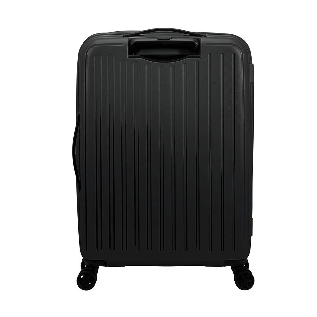 American Tourister Rejoy Spinner Medium in the color True Black.