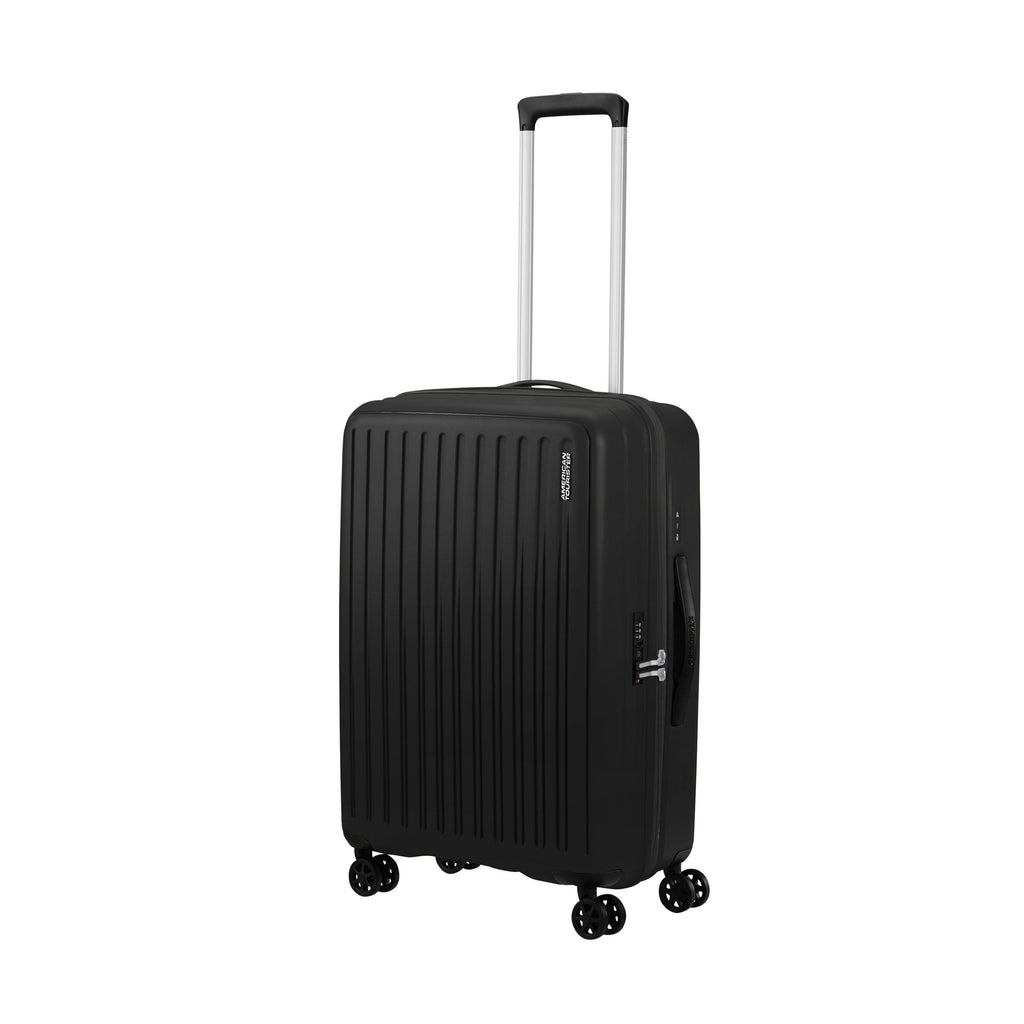 American Tourister Rejoy Spinner Medium in the color True Black.