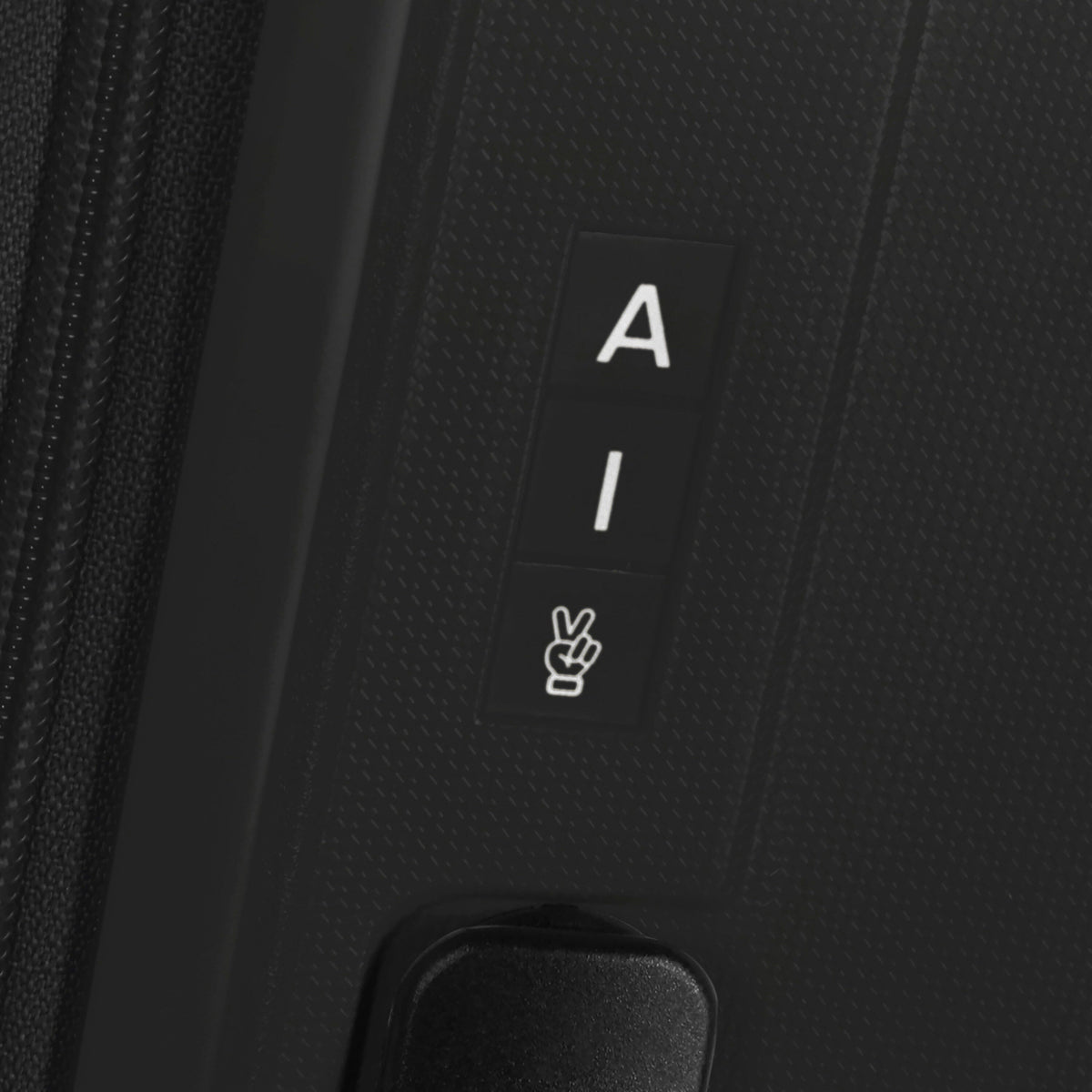 American Tourister Rejoy Spinner Medium in the color True Black.
