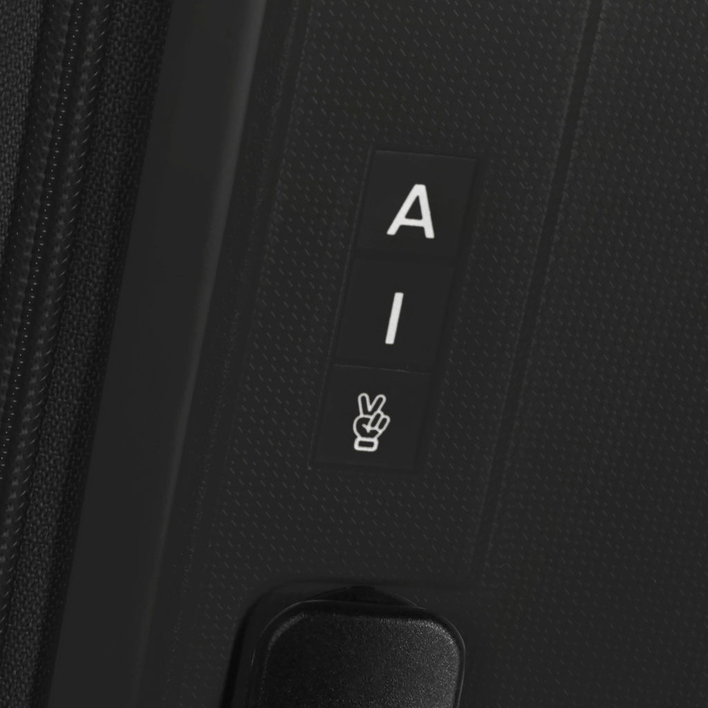 American Tourister Rejoy Spinner Medium in the color True Black.