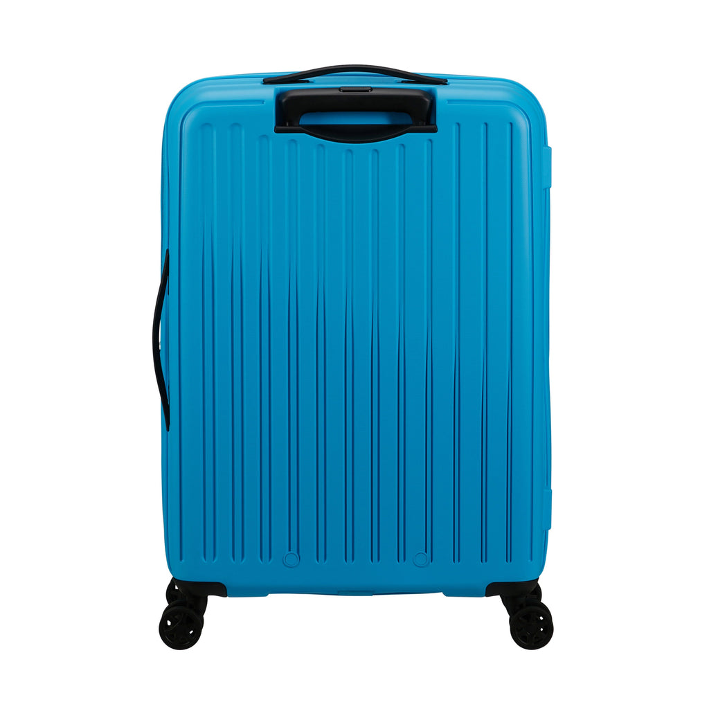 American Tourister Rejoy Spinner Medium in the color Azure Blue.