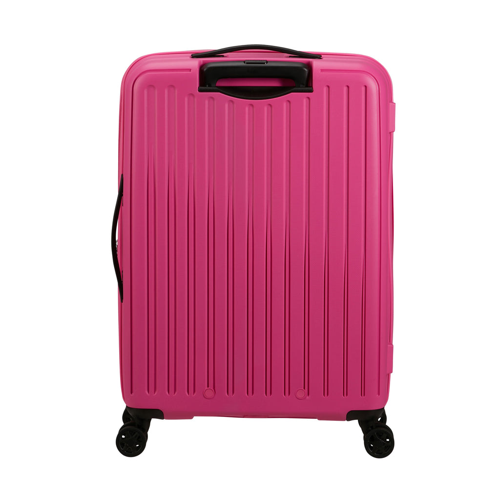 American Tourister Rejoy Spinner Medium in the color Hawaiian Pink.