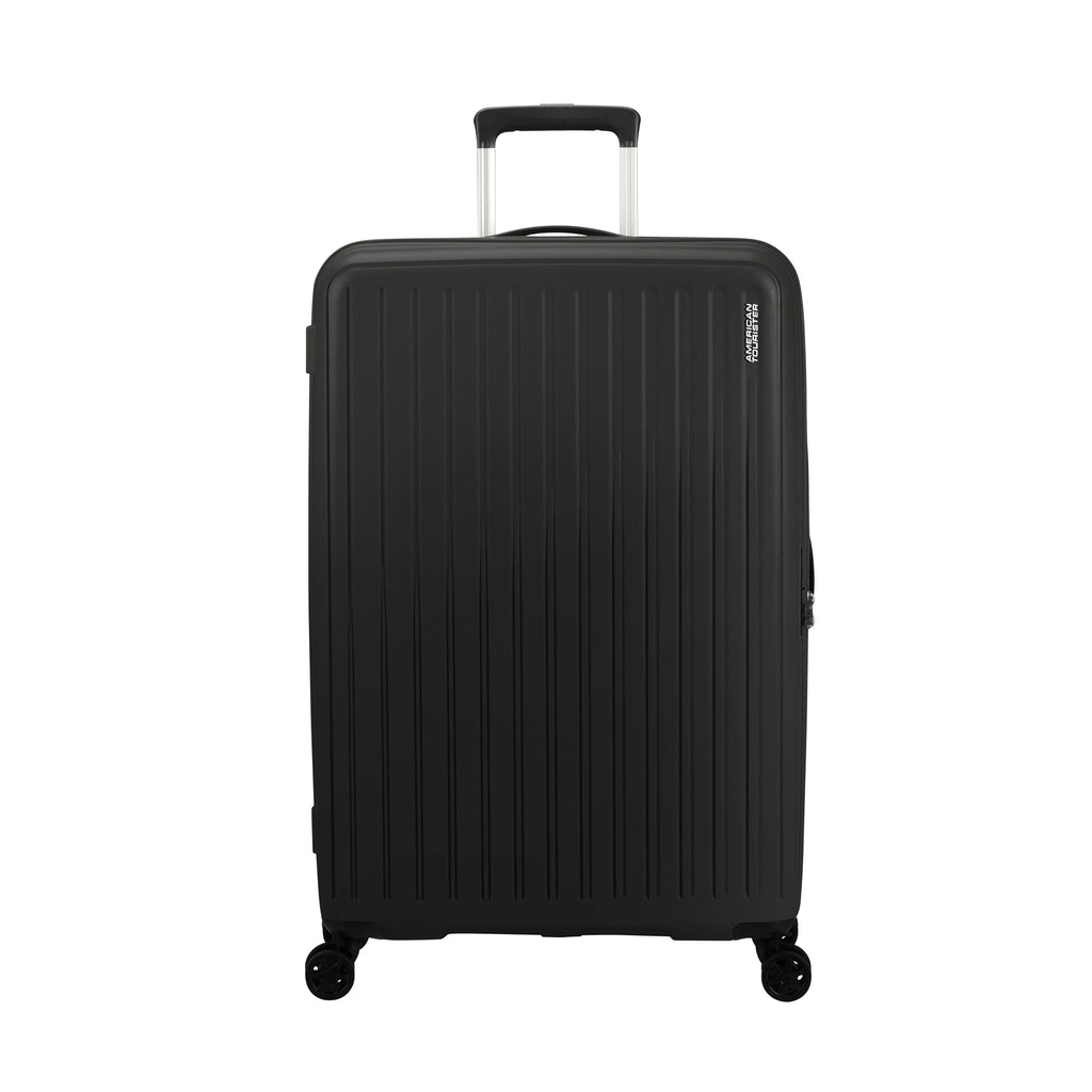 American Tourister Rejoy Spinner Large in the color True Black.