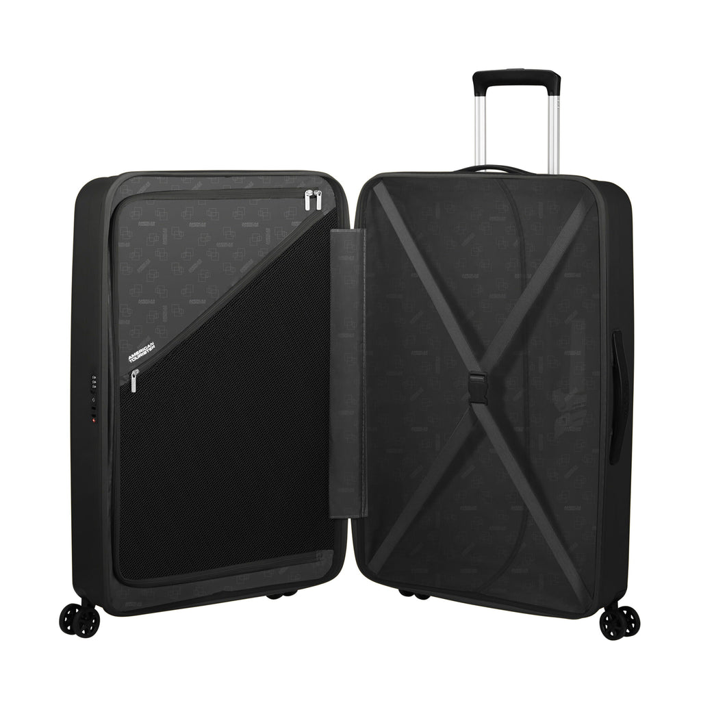 American Tourister Rejoy Spinner Large in the color True Black.