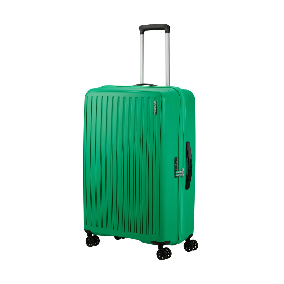 American Tourister Rejoy Spinner Large in the color Jade Green.