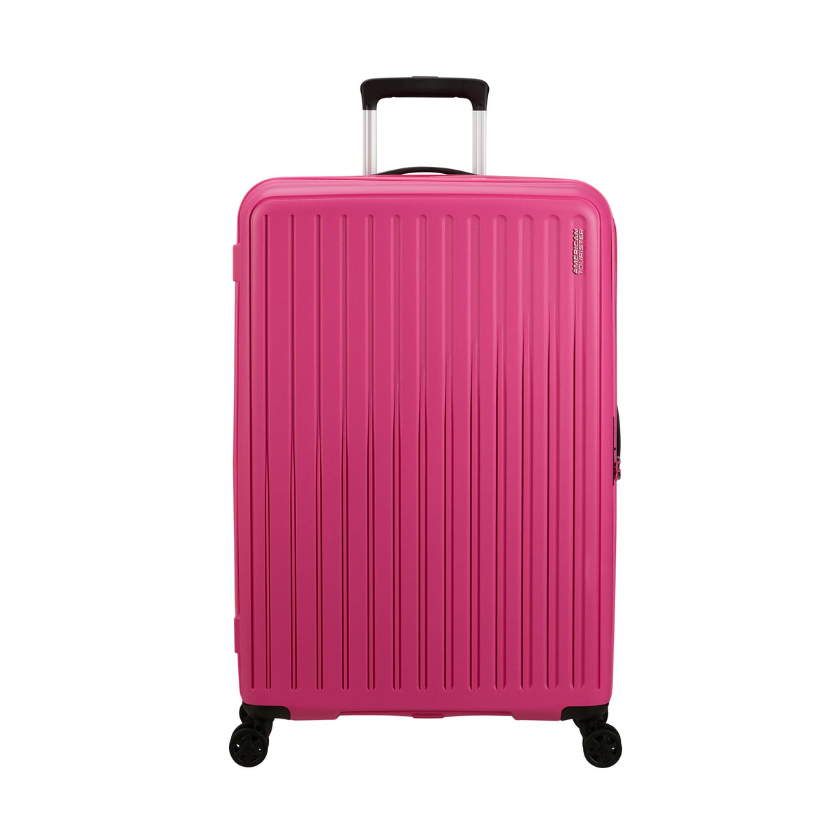 American Tourister Rejoy Spinner Large in the color Hawaiian Pink.