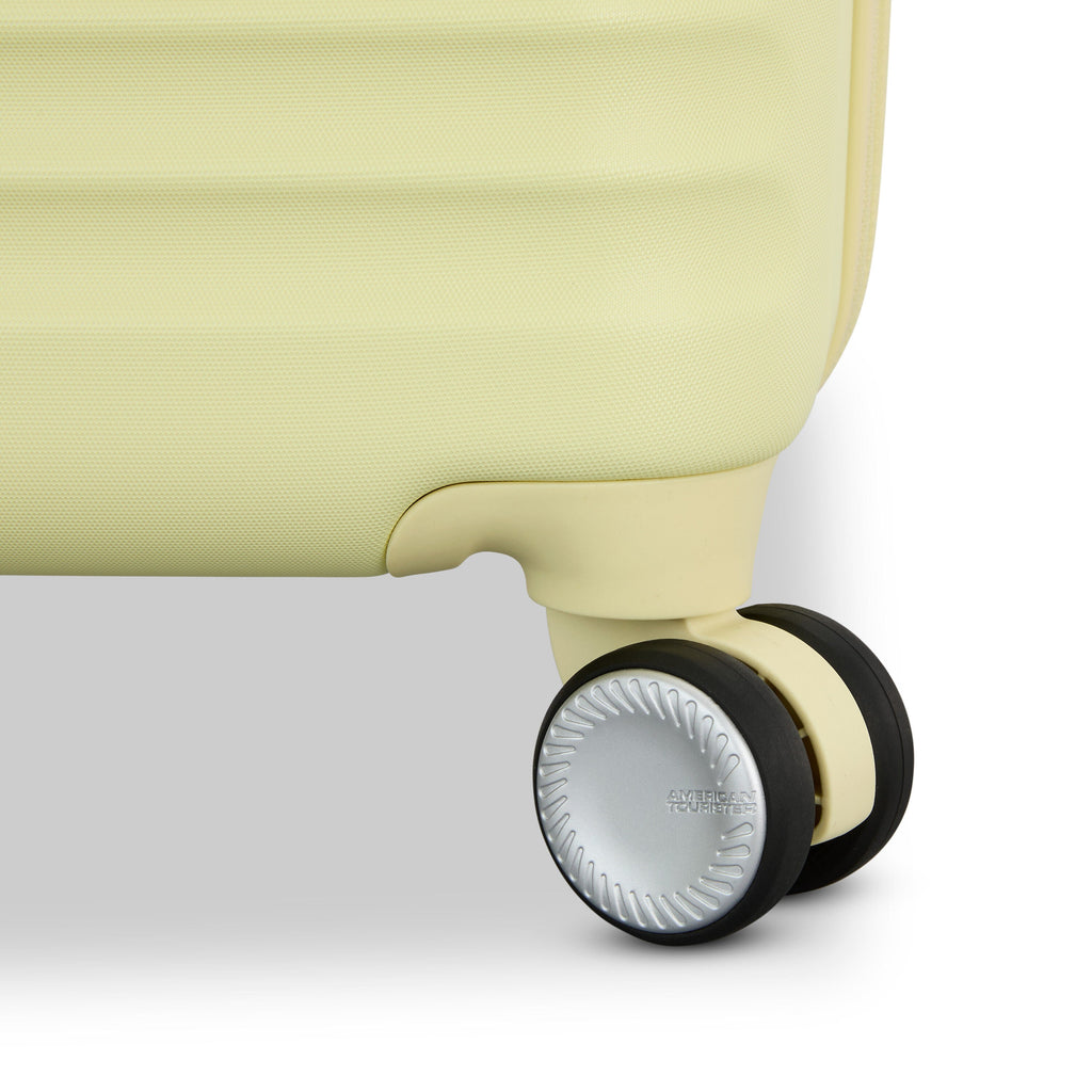 American Tourister Stratum 3.0 Spinner Medium in the color Celestial Yellow.